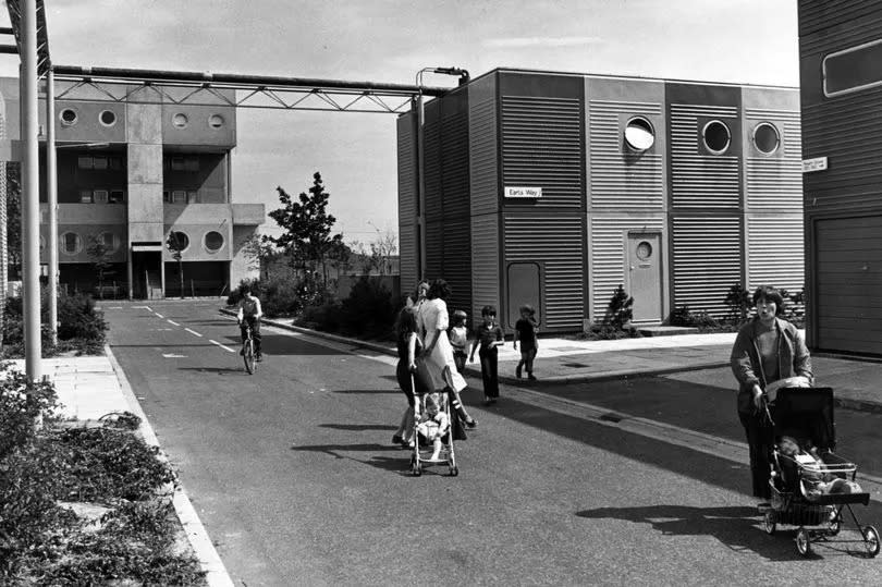 The porthole windows were dubbed 'washing machines' by residents