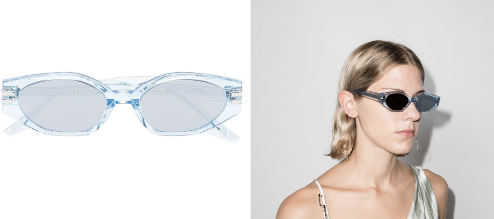 Gentle Monster Ghost oval-frame sunglasses. (PHOTO: Farfetch)