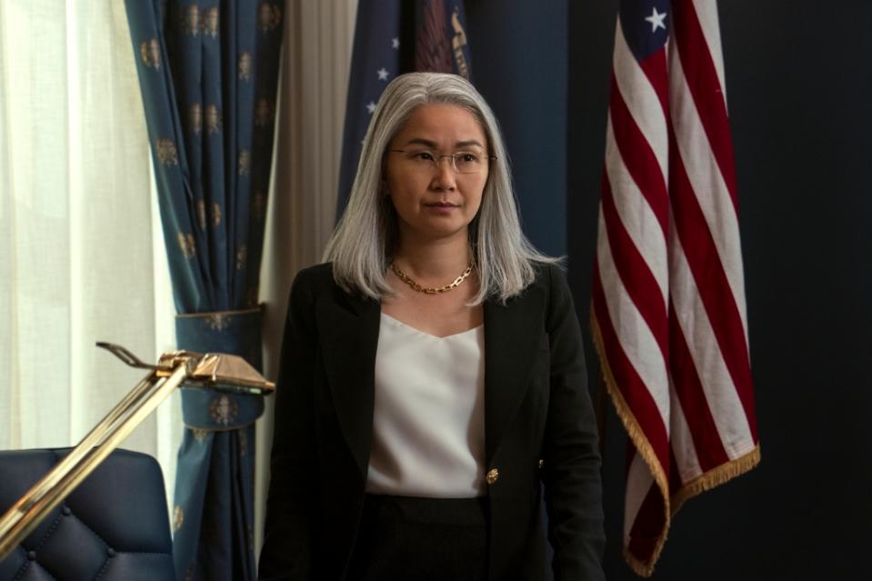 The Night Agent. Hong Chau as Diane Farr in episode 103 of The Night Agent. Cr. Dan Power/Netflix © 2023