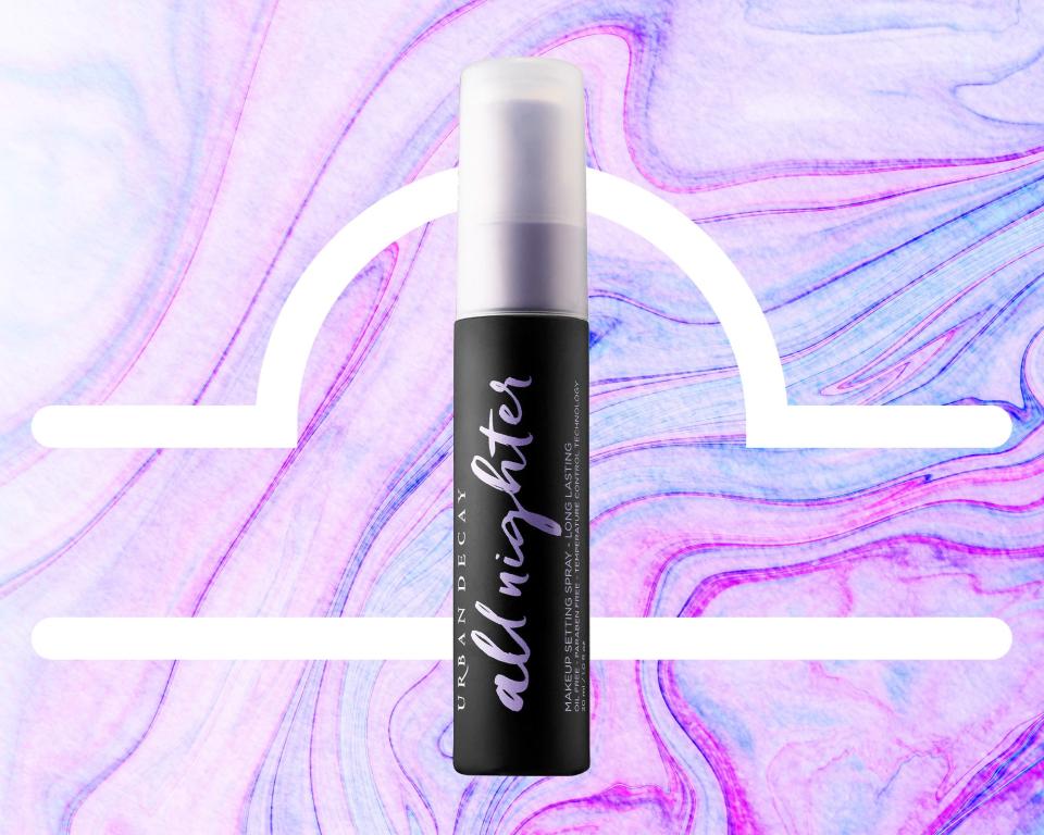 <h1 class="title">Libra: Urban Decay All Nighter Long-Lasting Makeup Setting Spray Mini</h1><cite class="credit">Courtesy of brand / Allure: Rosemary Donahue</cite>