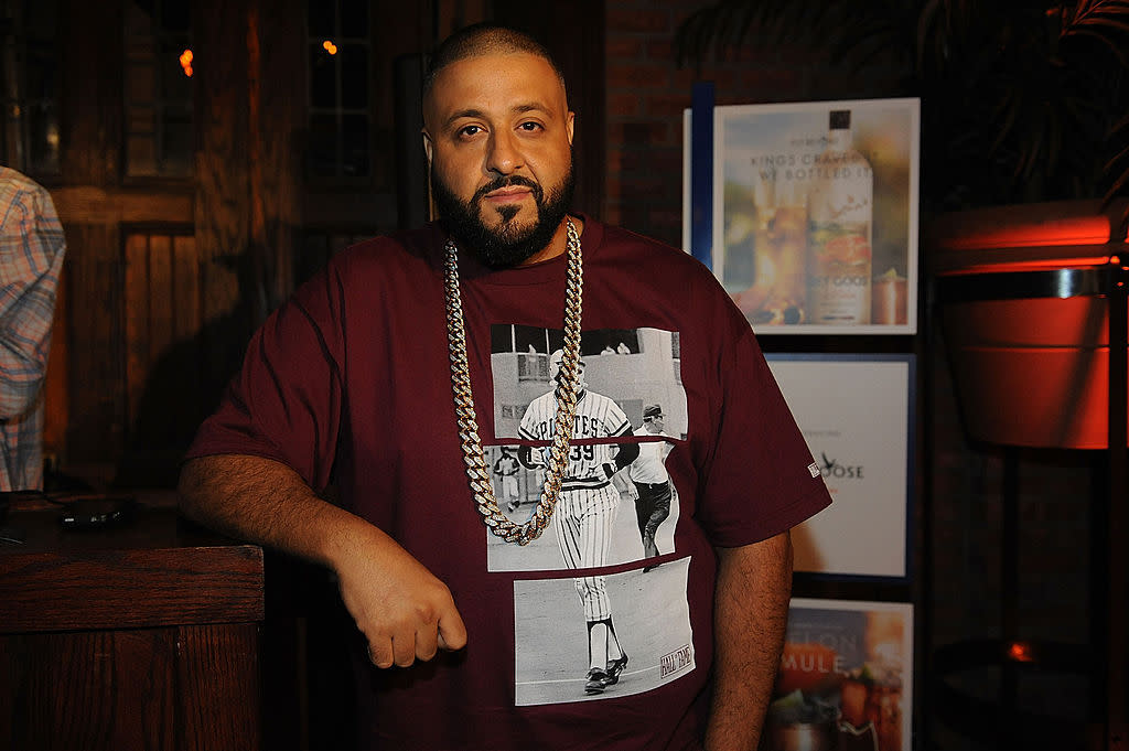 NEW YORK, NY - AUGUST 13:  DJ Khaled attends UrbanDaddy Presents Grey Goose Le Melon Fruit Of Kings - New York City  on August 13, 2014 in New York City.  (Photo by Brad Barket/Getty Images for UrbanDaddy)