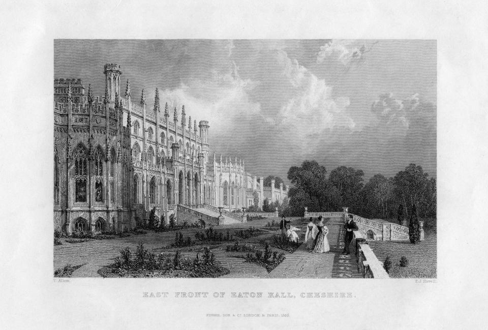 An old postcard of Eaton Hall in Cheshire [Photo: Getty]