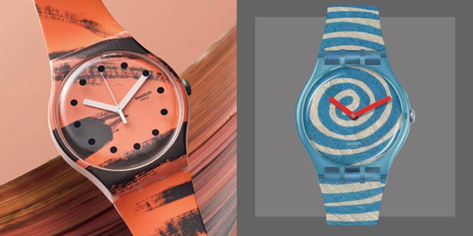 <p><a href="https://www.swatch.com/en-us/bourgeois-s-spirals-suoz364/SUOZ364.html" rel="nofollow noopener" target="_blank" data-ylk="slk:Shop Now;elm:context_link;itc:0;sec:content-canvas" class="link ">Shop Now</a></p><p>Bourgeois's 'Spirals'</p><p>swatch.com</p><p>$110.00</p>