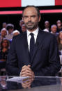 <p>Invité de l’Emission politique sur France 2 présentée par Léa Salamé, Edouard Philippe avait opté pour un look une fois de plus très classique, costume et cravates sombres sur une chemise blanche. (AFP) </p>
