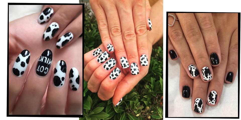 Kendall's Cow Print Nails Just Brought The Cowboy Trend To Your Fingertips