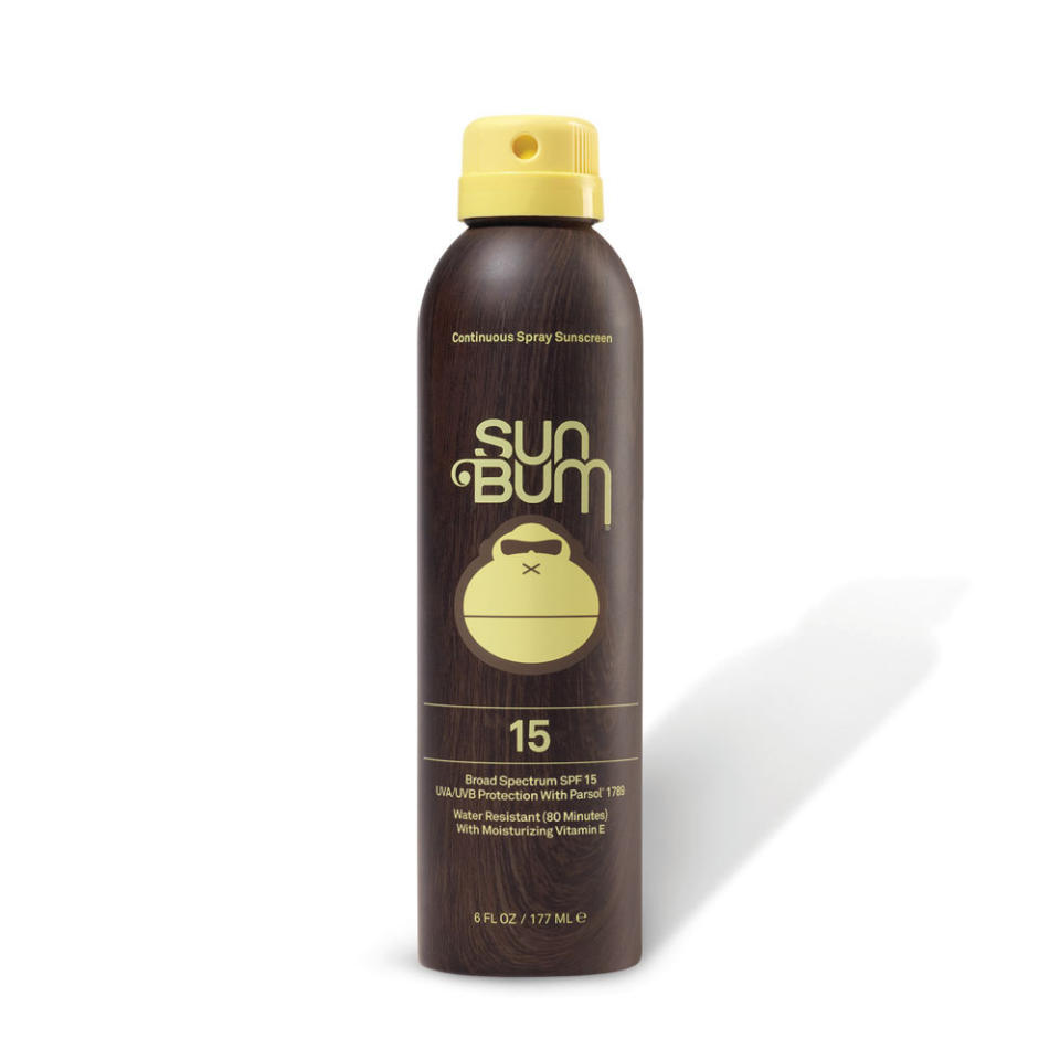 This water resistant formula goes on sheer, dries quickly, and is paraben free. The best part, though, is the classic, coconut-filled sunscreen scent. Sun Bum SPF 15 Original Spray Sunscreen ($16)