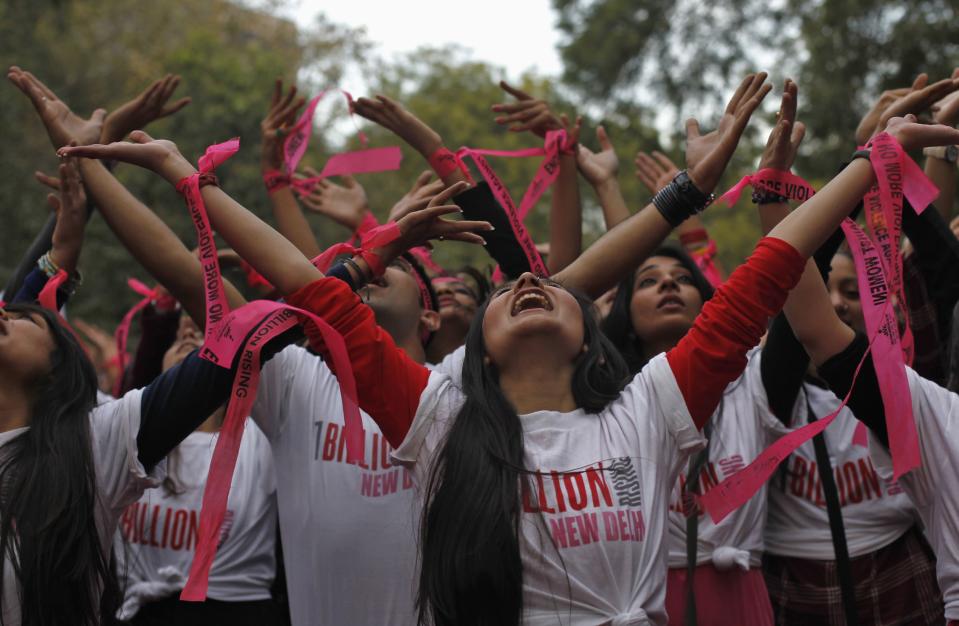 More than 200 countries joined in the global 'One Billion Rising' campaign which aims to stamp out violence against women. According to the UN, one in three women will experience violence at some point in their lives - that's one billion people. Action was seen in the UK as well as Somalia, Egypt, India and Ethiopia where a push for women's rights is more pressing (Reuters)