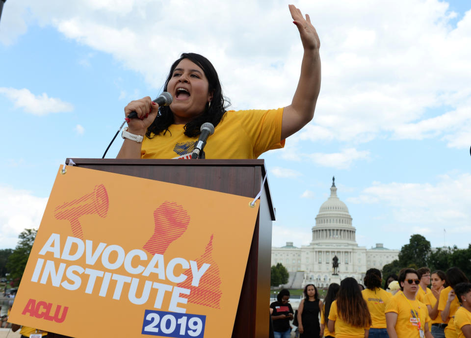 Lorella Praeli grew up as an undocumented child of immigrant parents. Now she is a powerful activist and policy advocate who is focused on defending the rights of immigrants and refugees in America. REUTERS/Mary F. Calvert