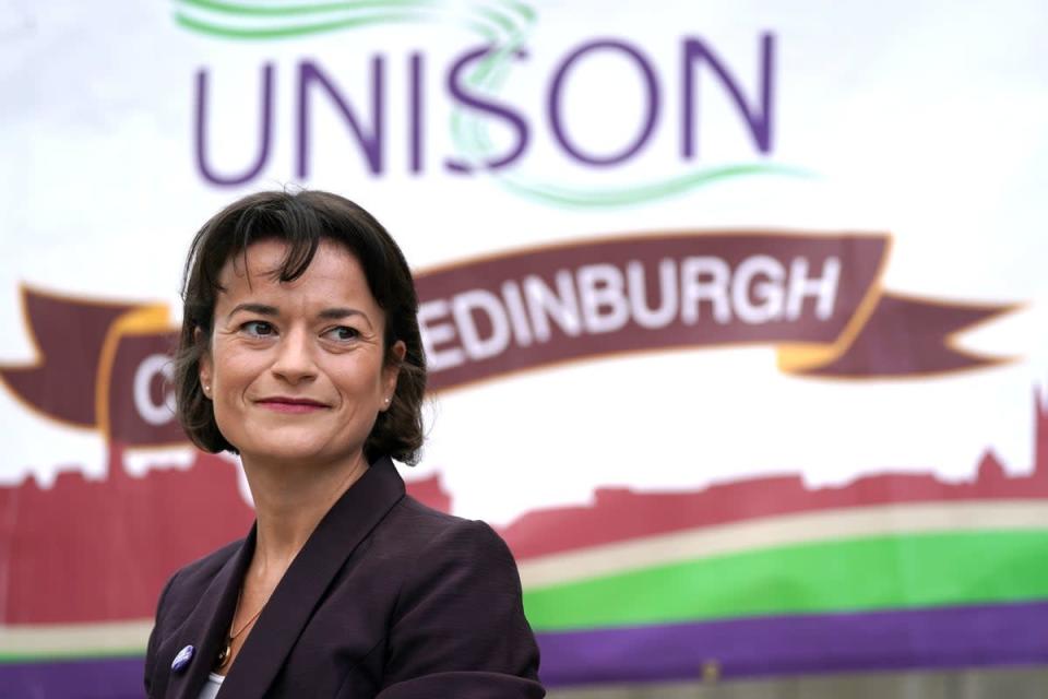 Johanna Baxter of Unison Scotland has said there would need to be more money on the table for a settlement (Andrew Milligan/PA) (PA Wire)