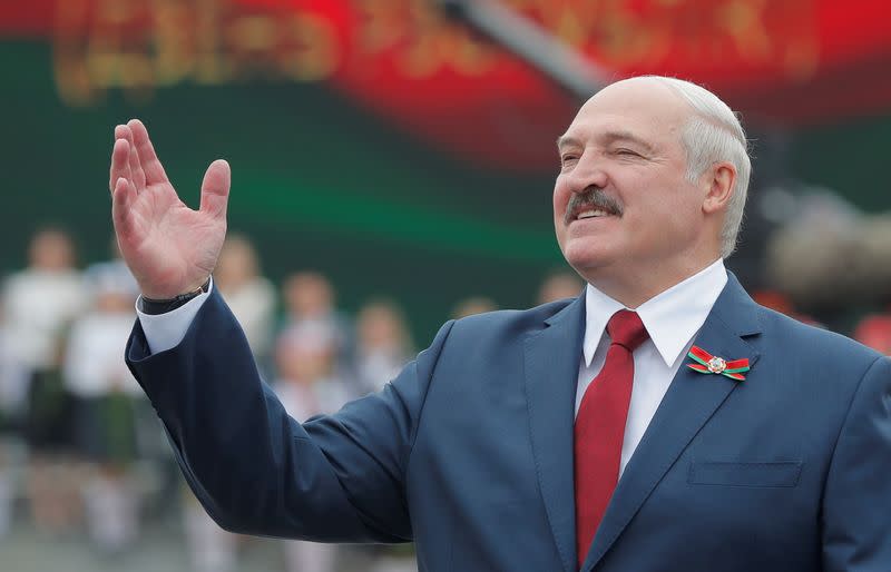Belarusian President Lukashenko takes part in the celebrations of Independence Day in Minsk