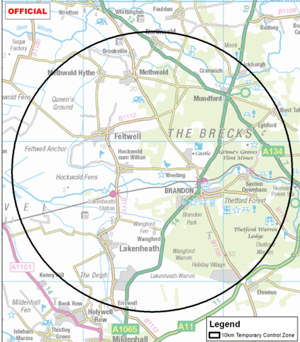 The 10km controlled zone implemented by Defra (Defra)