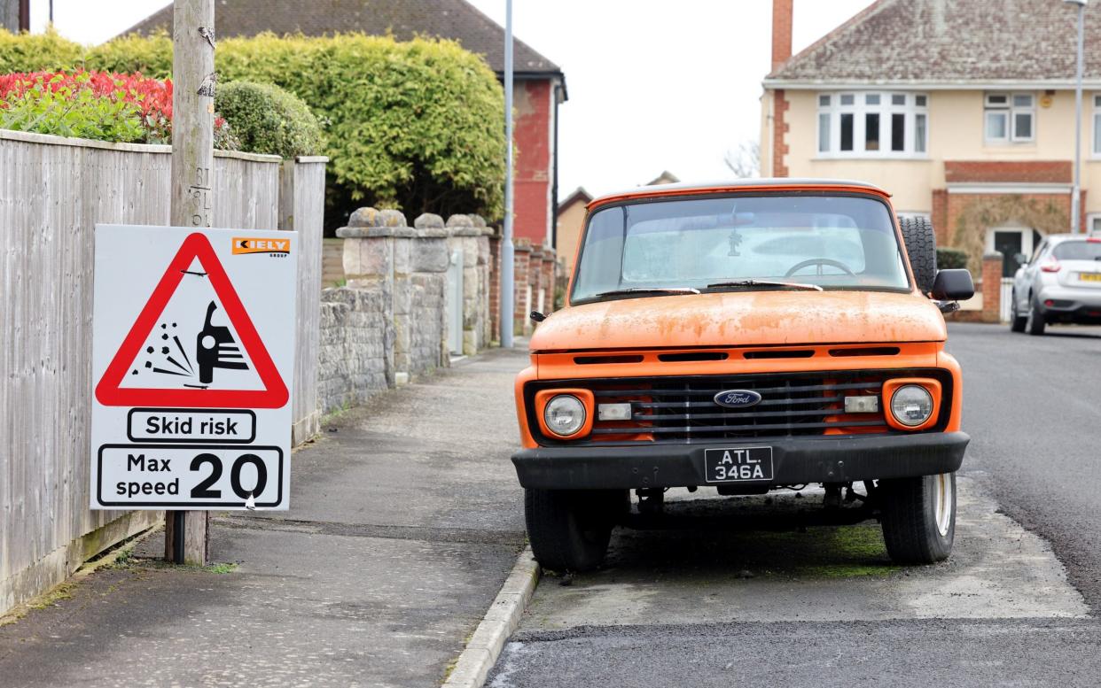 The abandoned classic Ford pick-up truck in Weymouth, Dorset