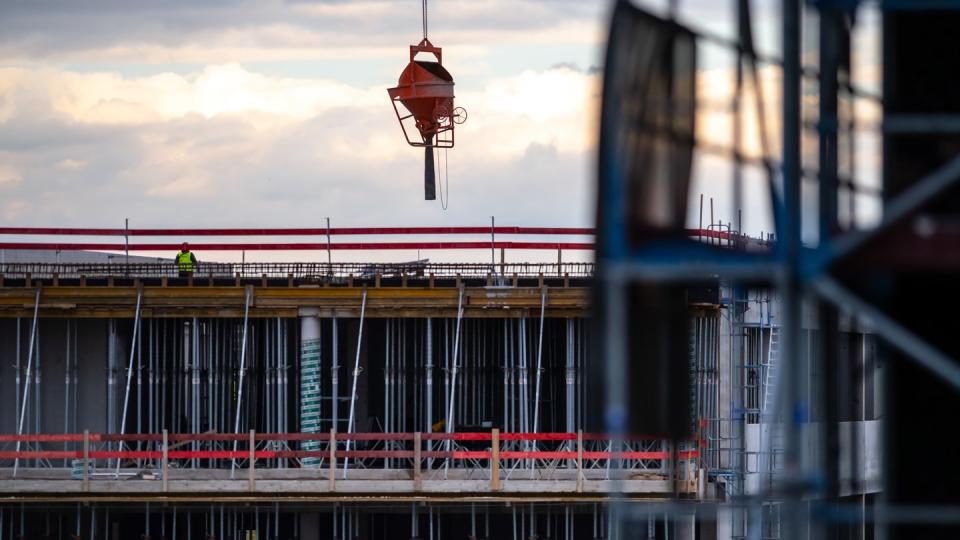 Das Baugewerbe steigerte seinen Ausstoß um 1,5 Prozent.