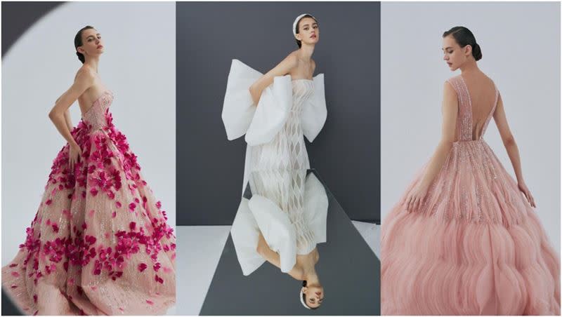 LinLi Boutique以萬花筒為靈感，推出「花鏡系列」新裝。（圖／LinLi Boutique提供）