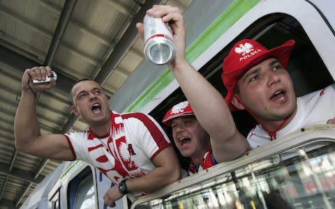 Poland fans in full voice - Credit: getty images