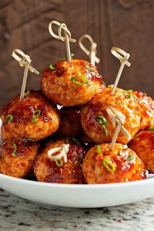 Hawaiian Barbecue Chicken Meatballs