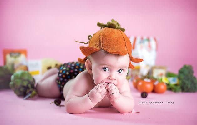 Lola loved the veggies just as much. Photo: Laura Stennett Photography