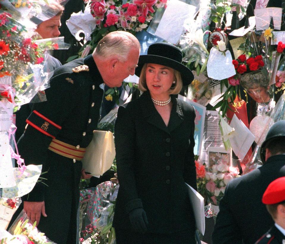 Hillary Clinton at Princess Diana's funeral