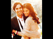 <b>1. Neha Kapur</b><br> The former Miss India Neha Kapur, got married to Kunal Nayyar, better known as Raj Koothrappali from the hit sitcom, the Big Bang Theory. They both got married in December 2011 in Delhi. The London born Indian actor Kunal said it was love at first sight for him. The first thing he said when he met Neha was, “Hey, sit down. I will buy you a drink.” The couple had a fairy-tale love affair which was followed by a lavish wedding.