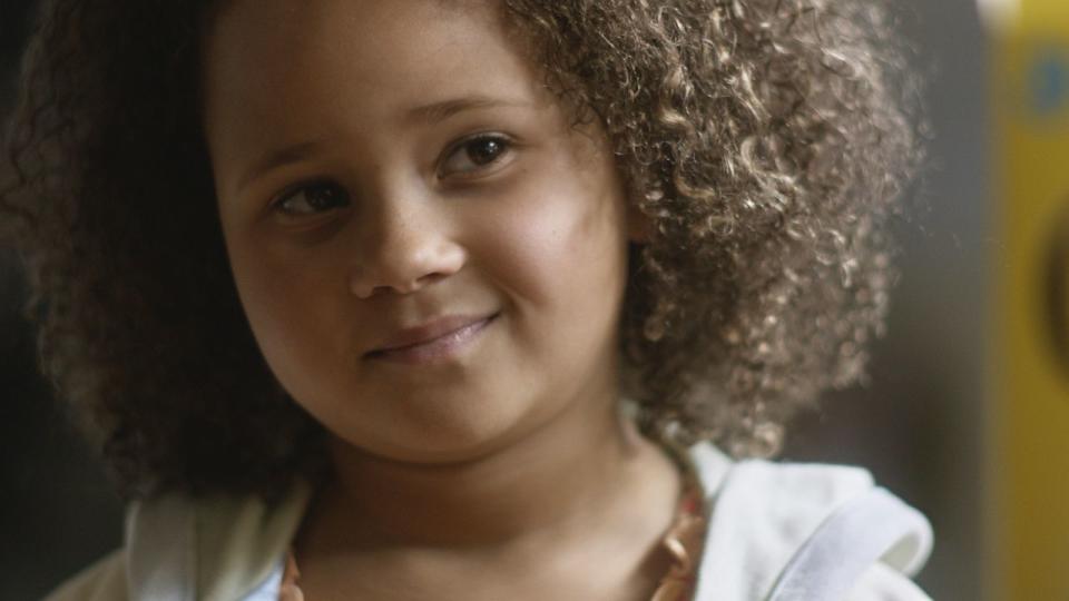 This undated frame grab provided by General Mill’s shows the company's 2014 Super Bowl for Cheerios entitled “Gracie.” Cheerios brings back its famous interracial family in a spot that shows a father using Cheerios to tell his daughter she’s going to have a brother. The ad airs during the first unscheduled time-out of the game. (AP Photo/General Mill’s)