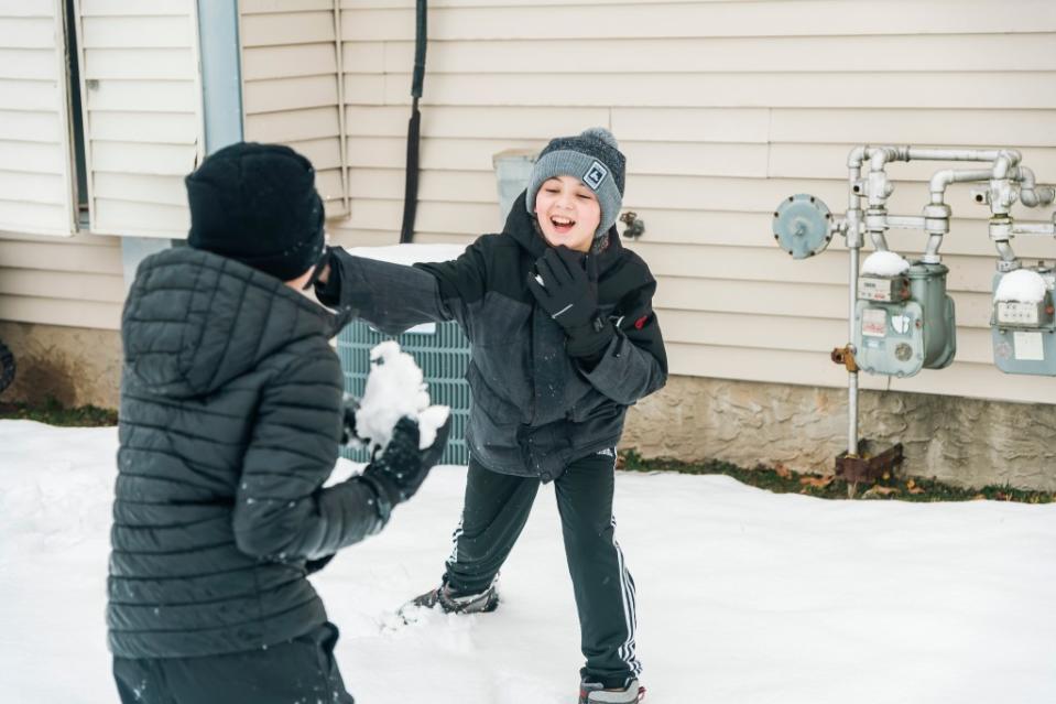 “They have 92 averages, we don’t take school lightly, but I think there’s a time to let kids be kids,” Gill Mannarino told The Post of letting her little ones with high GPAs enjoy a snow day at home in Staten Island. Stefano Giovannini