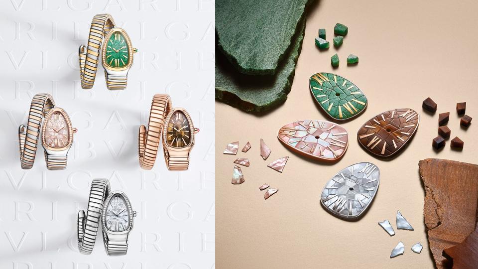 日本建築師安藤忠雄和寶格麗三度合作，推出以四季為主題的Serpenti Tubogas，以寶石面加上錶殼材質，詮釋日系美學的自然景致。