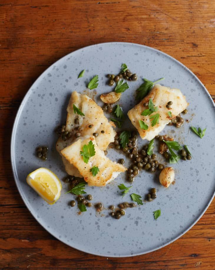 40) Skillet Cod with Lemon and Capers