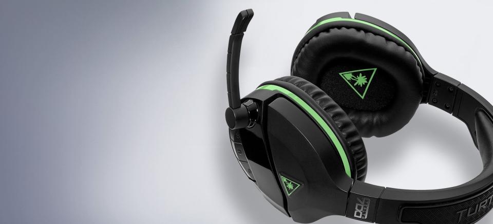 A Turtle Beach gaming headset.
