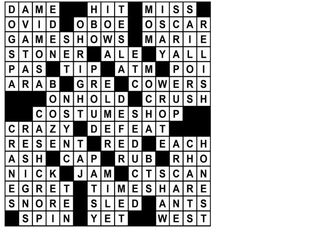 Crossword April 13, Puzzles