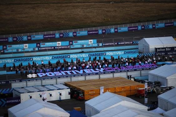 The Formula E paddock paid tribute to those affected by the global coronavirus pandemic (Formula E)