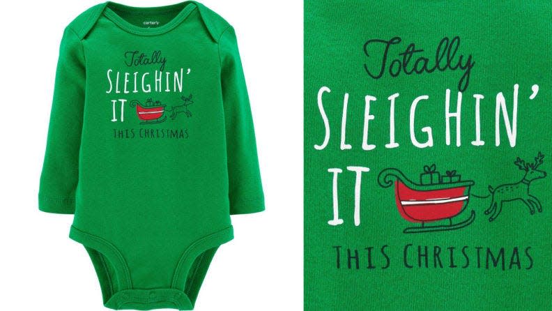 If you know a baby that appreciates a good pun (or should), this onesie is a must-buy.