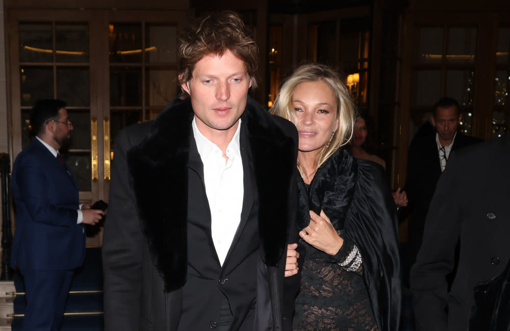 Kate Moss and Nikolai von Bismarck leave The Ritz hotel in Paris after kicking off her 50th birthday party credit:Bang Showbiz