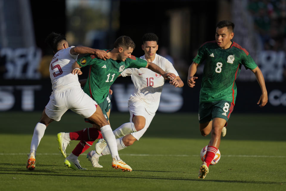 El partido de México vs Qatar en Santa Clara, California. (AP/Godofredo A. Vásquez)