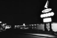 <p>Exterior view of the Lorraine Motel in the hours after the assassination of civil rights leader Dr. Martin Luther King Jr., Memphis, Tenn., April 4, 1968. (Photo: Henry Groskinsky/The LIFE Picture Collection/Getty Images) </p>