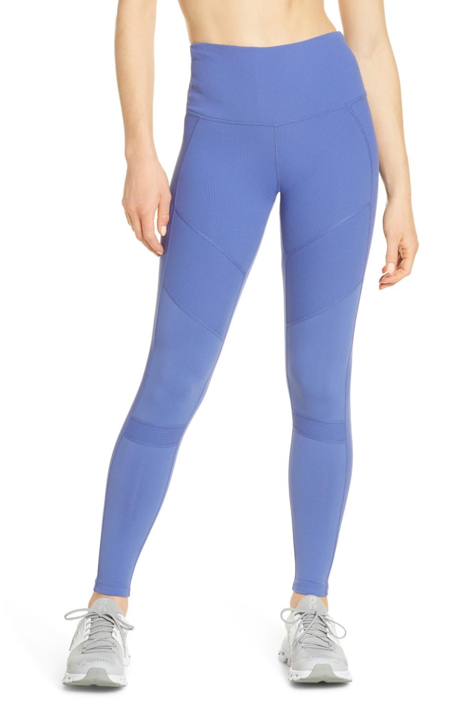 Zella Moto Ribbed High Waist Ankle Leggings. Image via Nordstrom.