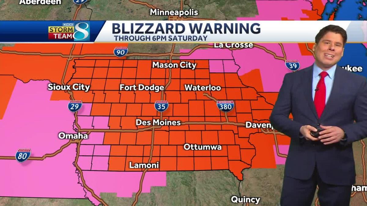 Blizzard conditions continue through Saturday for most of Iowa