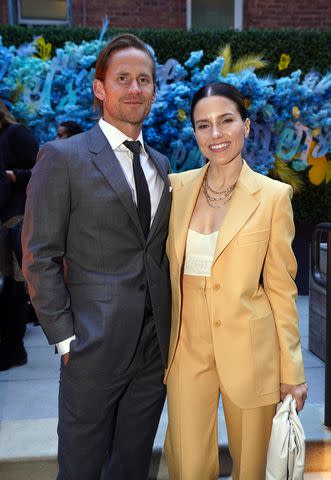 <p>Leigh Vogel/Getty</p> Grant Hughes and Sophia Bush attend CAA Kickoff Party for the White House Correspondents Dinner weekend on April 29, 2022