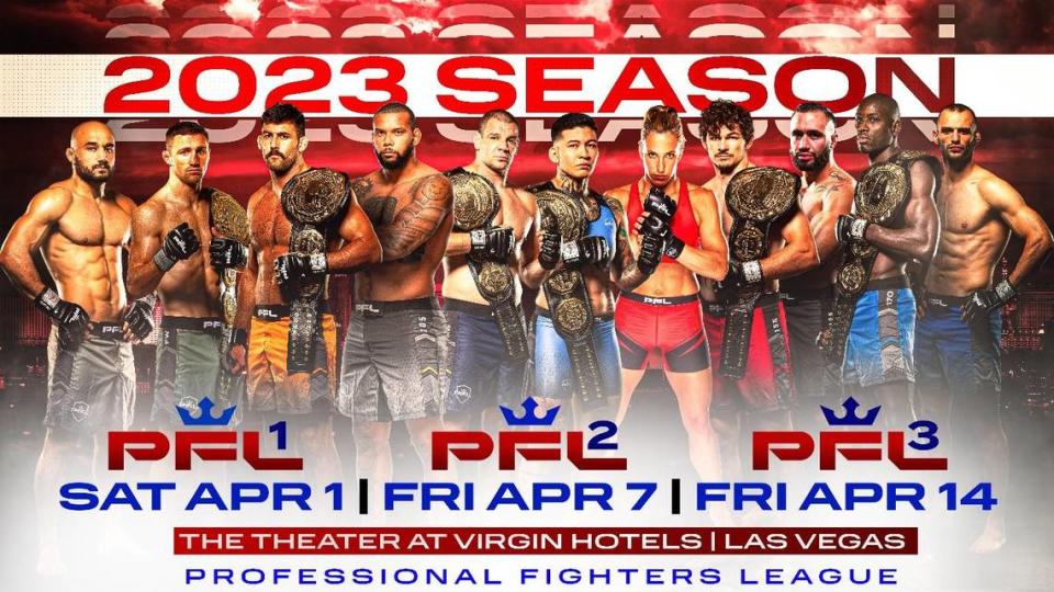 The first round of the PFL 2023 regular season is in April with three shows from Las Vegas, broadcast live on ESPN, ESPN DePortes and ESPN+.