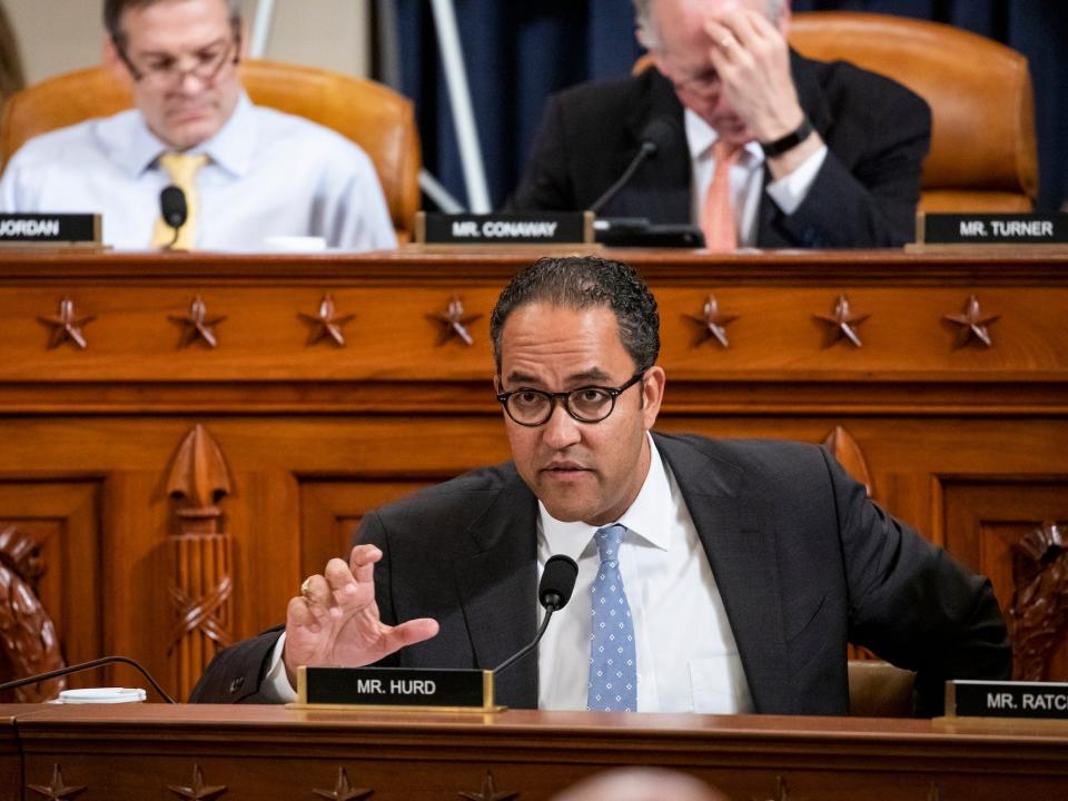 Former Rep. Will Hurd, seen here during a House hearing in November 2019, is planning to run for president.