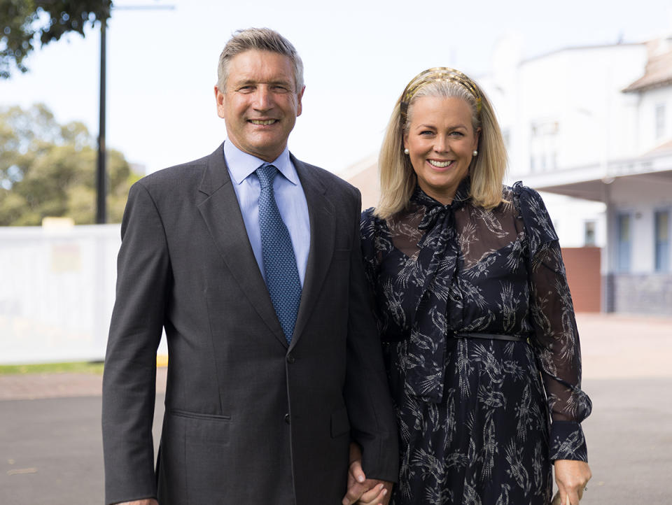 Samantha Armytage and Richard Lavendar at Royal Randwick