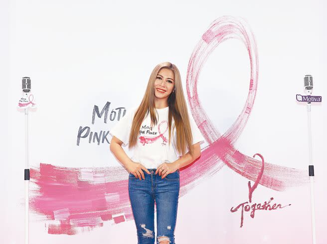 艾怡良昨出席乳癌防治公益活動。（陳怡誠攝）