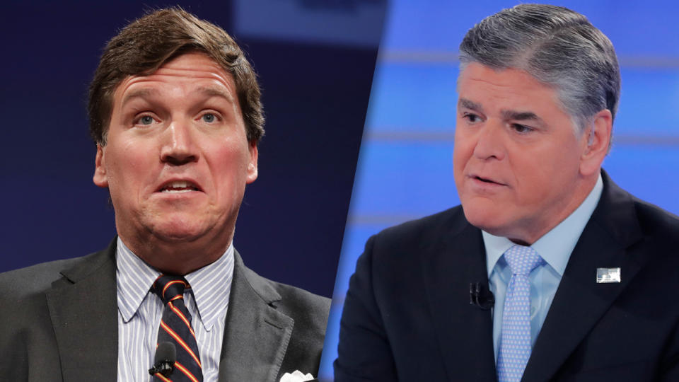 Fox News hosts Tucker Carlson and Sean Hannity