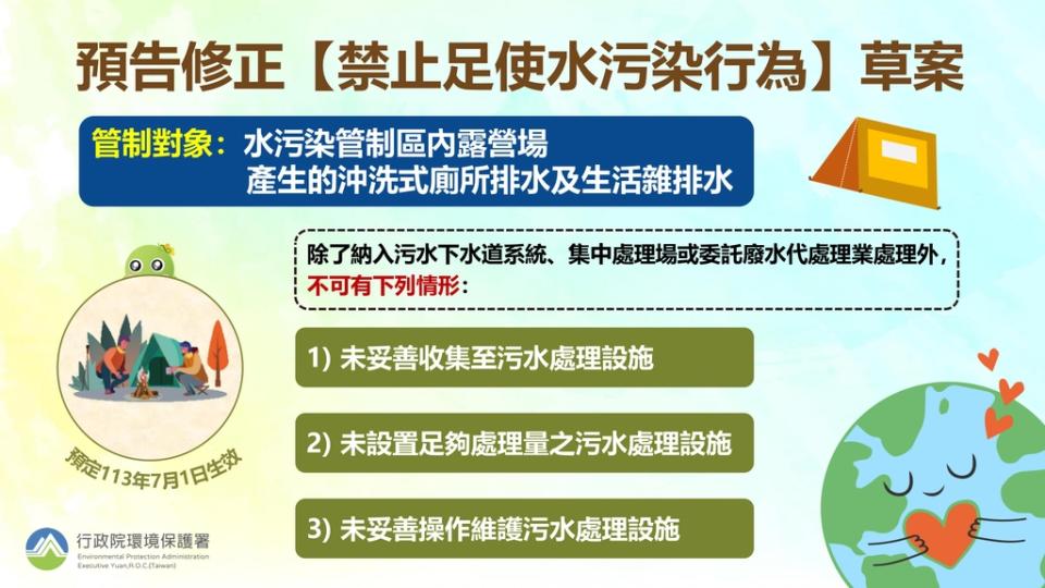 環保署預告「禁止足使水污染行為」修正草案 （圖：環保署）