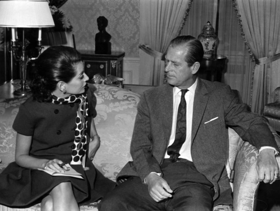 TODAY -- PRINCE PHILIP -- Pictured: (l-r) Barbara Walters interviewing Prince Philip, Duke of Edinburgh on NBC News' 