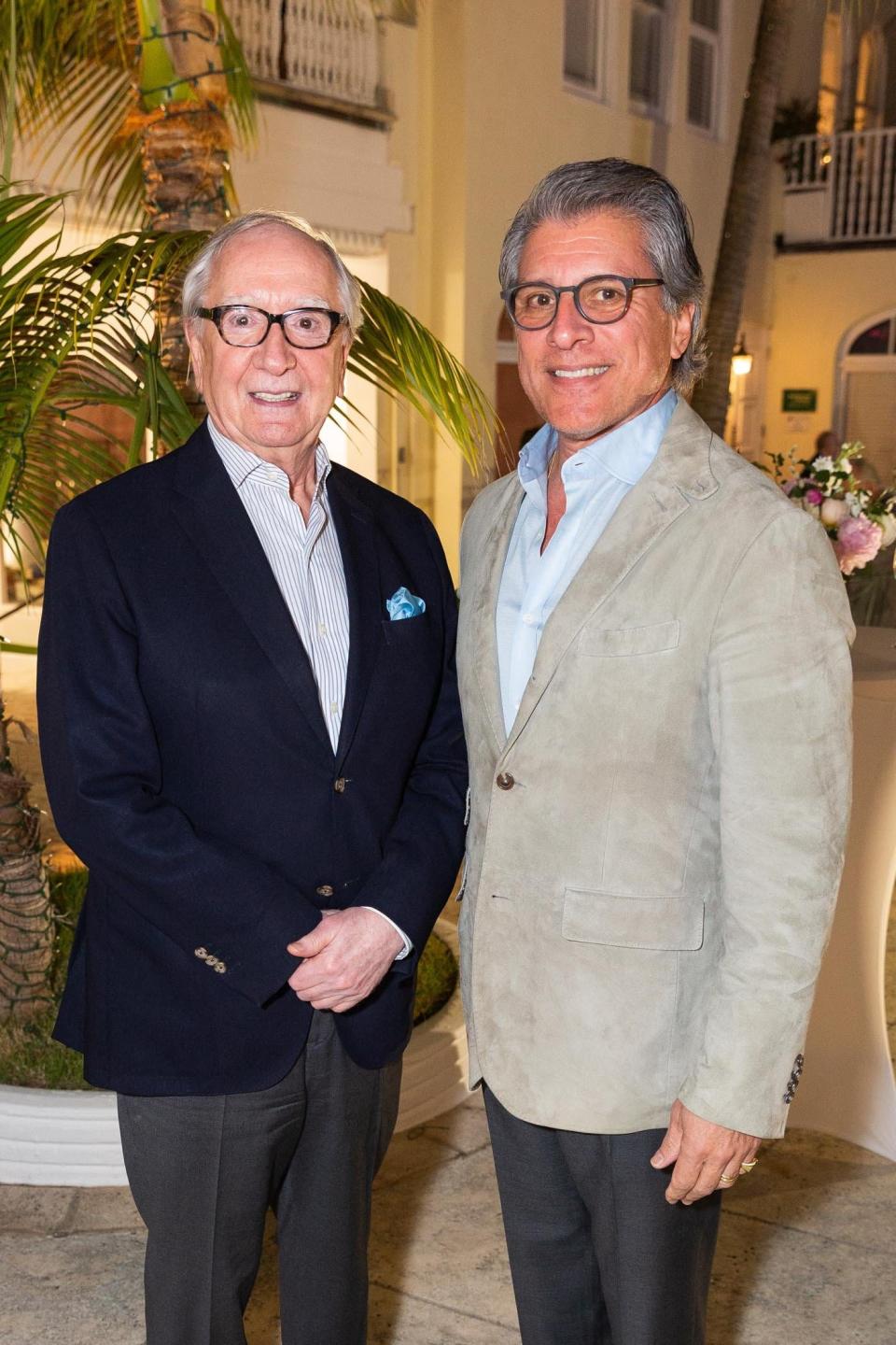 James Borynack and Adolfo Zaralegui at the American Friends of British Art Reception at Hyde Park Mouldings showroom in the Paramount Building in January. They will be the honorary chairmen at the Urban Wildlife Rescue Project this coming Jan. 10 at the Findlay Gallery.