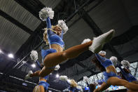 <p>A member of the Detroit Lions Cheerleaders performs while playing the Arizona Cardinals at Ford Field on September 10, 2017 in Detroit, Michigan. (Photo by Gregory Shamus/Getty Images) </p>