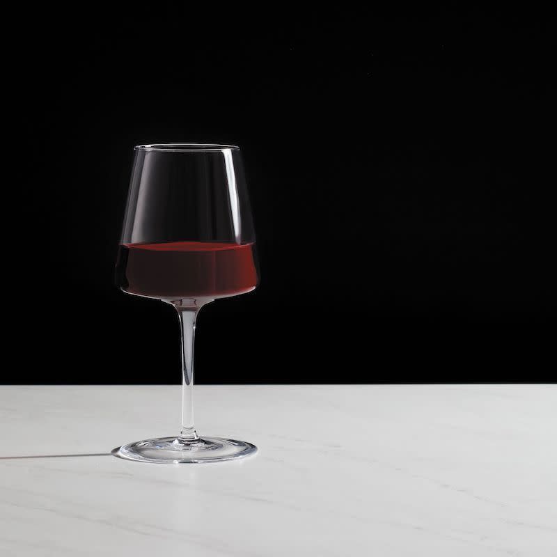 Clear Flared Red Wine Glasses