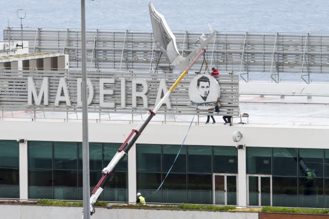 Cristiano Ronaldo signage at Madeira Airport