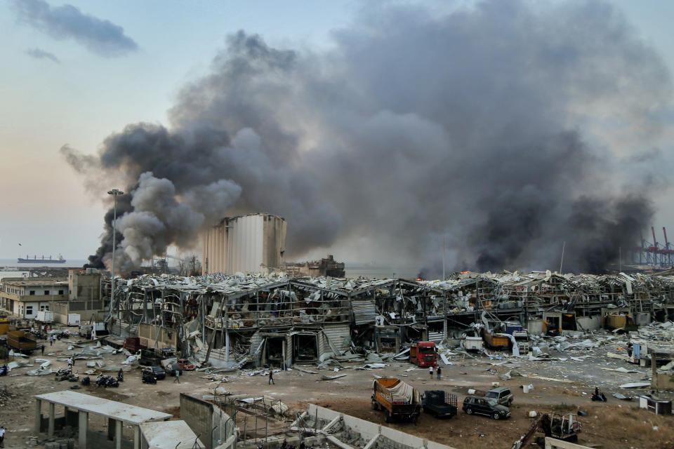 Las imágenes del después tras la explosión trágica en Beirut