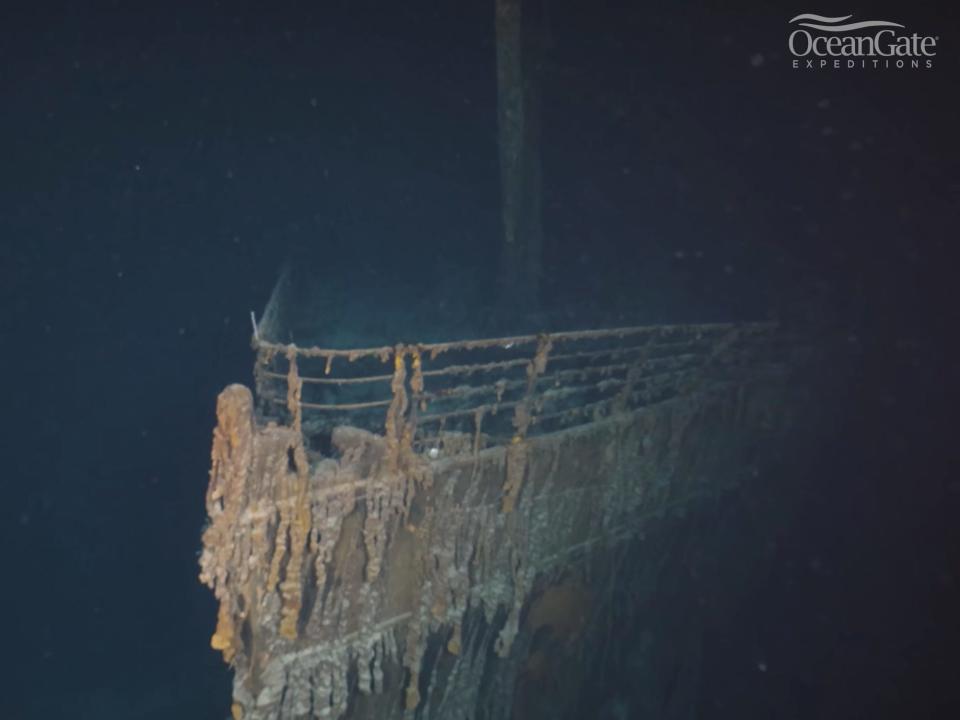 A screenshot of the footage of the OceanGate Expeditions footage